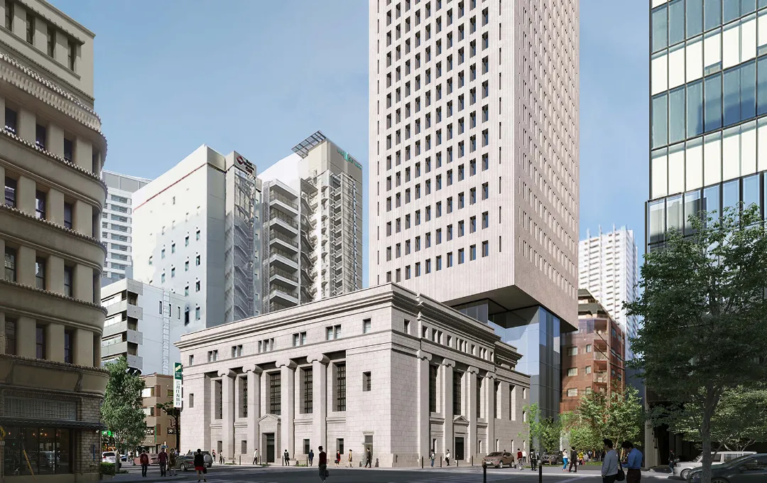 三井住友銀行大阪中央支店ビル建替え計画 （外観イメージ :株式会社三井住友銀行提供）
